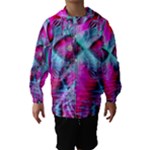 Ruby Red Crystal Palace, Abstract Jewels Hooded Wind Breaker (Kids)