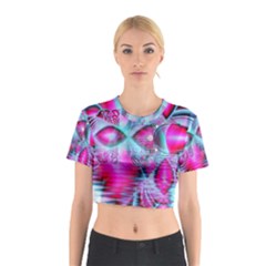 Ruby Red Crystal Palace, Abstract Jewels Cotton Crop Top from ArtsNow.com