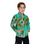 Spring Leaves, Abstract Crystal Flower Garden Wind Breaker (Kids)