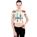 Mexican Crew Neck Crop Top