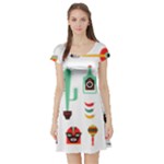 Mexican Short Sleeve Skater Dress