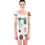 Mexican Short Sleeve Bodycon Dress