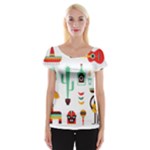 Mexican Women s Cap Sleeve Top