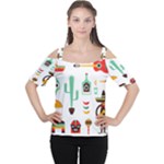 Mexican Women s Cutout Shoulder Tee