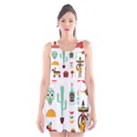 Mexican Scoop Neck Skater Dress