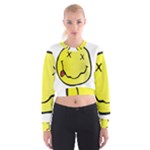 grunge Emoji  Women s Cropped Sweatshirt