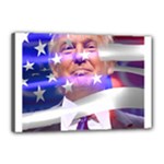 Donald Trump flag Canvas 18  x 12  (Stretched)