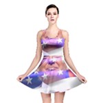 Donald Trump flag Reversible Skater Dress