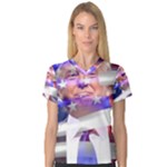 Donald Trump flag Women s V-Neck Sport Mesh Tee