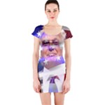 Donald Trump flag Short Sleeve Bodycon Dress