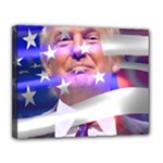 Donald Trump flag Canvas 14  x 11  (Stretched)