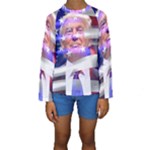 Donald Trump flag Kid s Long Sleeve Swimwear