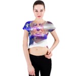 Donald Trump flag Crew Neck Crop Top