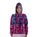 pop art Hooded Wind Breaker (Women)