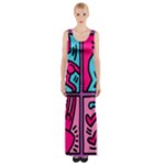 pop art Maxi Thigh Split Dress