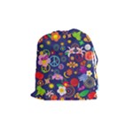 Boho floral  Drawstring Pouch (Medium)