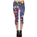 Boho floral  Capri Leggings 