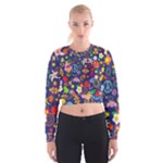 Boho floral  Women s Cropped Sweatshirt