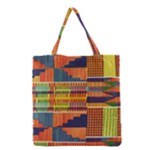 Bright Kente Grocery Tote Bag