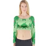 Ketupat Long Sleeve Crop Top (Tight Fit)