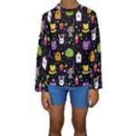  black Wonderland Kid s Long Sleeve Swimwear