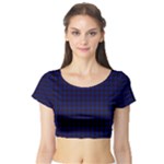 Homes Tartan Short Sleeve Crop Top (Tight Fit)