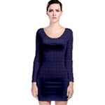 Homes Tartan Long Sleeve Bodycon Dress