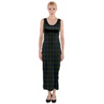 Blackwatch Tartan Fitted Maxi Dress