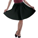 Blackwatch Tartan A-line Skater Skirt