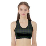 Blackwatch Tartan Women s Sports Bra with Border