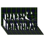 Blackwatch Tartan Happy Birthday 3D Greeting Card (8x4)