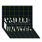 Blackwatch Tartan YOU ARE INVITED 3D Greeting Card (7x5)