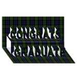 Blackwatch Tartan Congrats Graduate 3D Greeting Card (8x4)