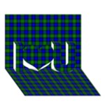 Farquharson Tartan I Love You 3D Greeting Card (7x5)