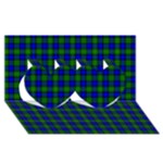 Farquharson Tartan Twin Hearts 3D Greeting Card (8x4)