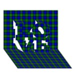 Farquharson Tartan LOVE 3D Greeting Card (7x5)