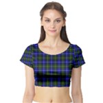 MacNeil of Barra Tartan Short Sleeve Crop Top (Tight Fit)