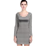 MacPherson Tartan Long Sleeve Velvet Bodycon Dress