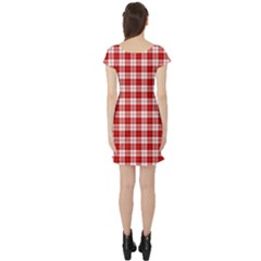 Short Sleeve Skater Dress Back