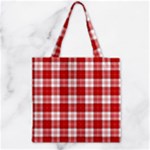 Menzies Tartan Zipper Grocery Tote Bag