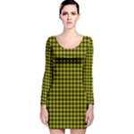 MacLachlan Tartan Long Sleeve Velvet Bodycon Dress