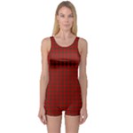 Clan Steward Tartan One Piece Boyleg Swimsuit