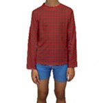 Clan Steward Tartan Kid s Long Sleeve Swimwear