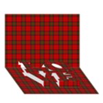 Clan Steward Tartan LOVE Bottom 3D Greeting Card (7x5)