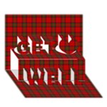 Clan Steward Tartan Get Well 3D Greeting Card (7x5)