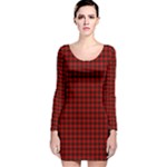 Brodie Tartan Long Sleeve Velvet Bodycon Dress