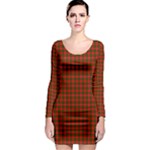 Bruce Tartan Long Sleeve Bodycon Dress