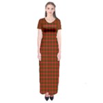 Bruce Tartan Short Sleeve Maxi Dress