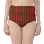 Bruce Tartan High-Waist Bikini Bottoms