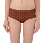 Bruce Tartan Mid-Waist Bikini Bottoms